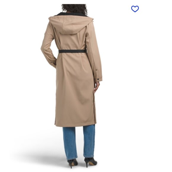 NEW HUNTER Longline Belted Coat in British Tan for women 1225 10 - Picture 3 of 7